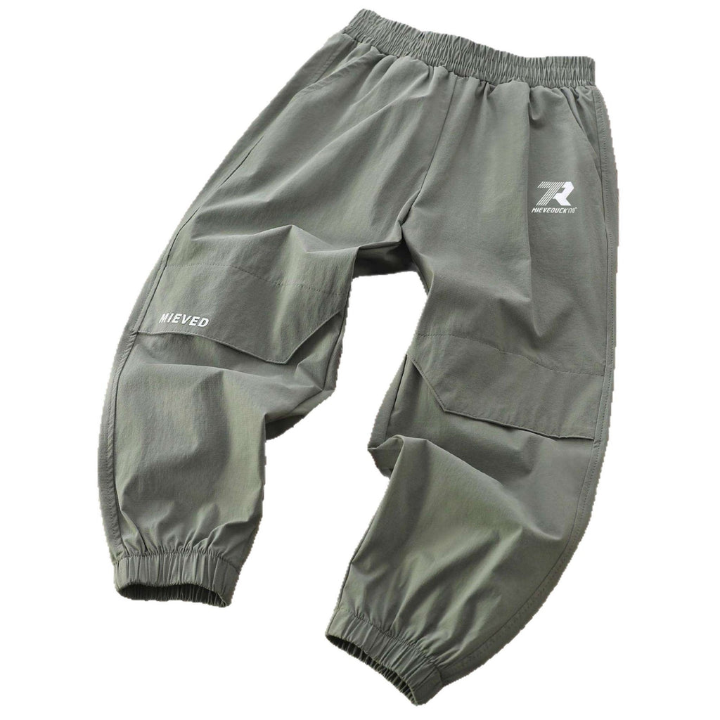 Genius Whale Boys' Anti-Mosquito Pants New Summer Casual Stylish Slim-Fit Waistband Long Pants for Kids