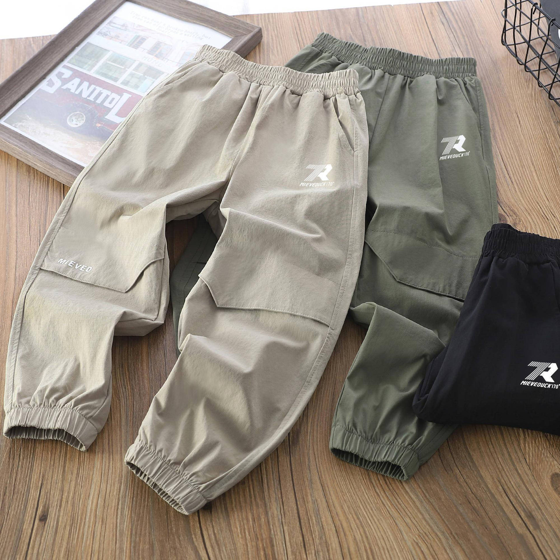 Genius Whale Boys' Anti-Mosquito Pants New Summer Casual Stylish Slim-Fit Waistband Long Pants for Kids
