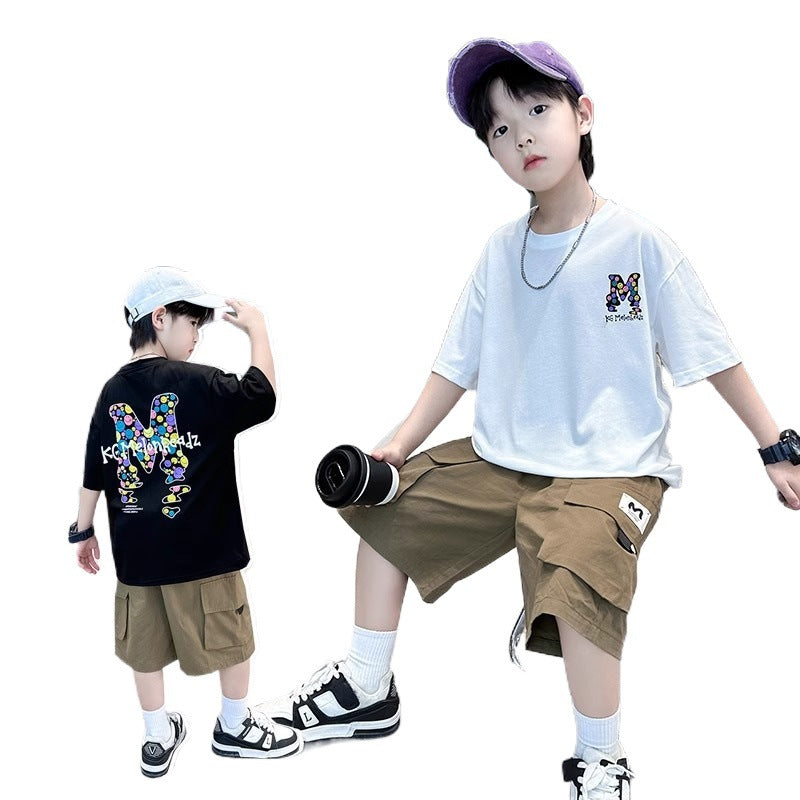 Boy's Short Sleeve T-Shirt, Big Cotton Tee