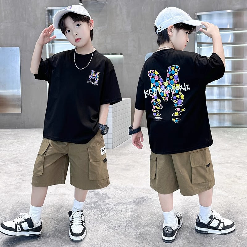 Boy's Short Sleeve T-Shirt, Big Cotton Tee